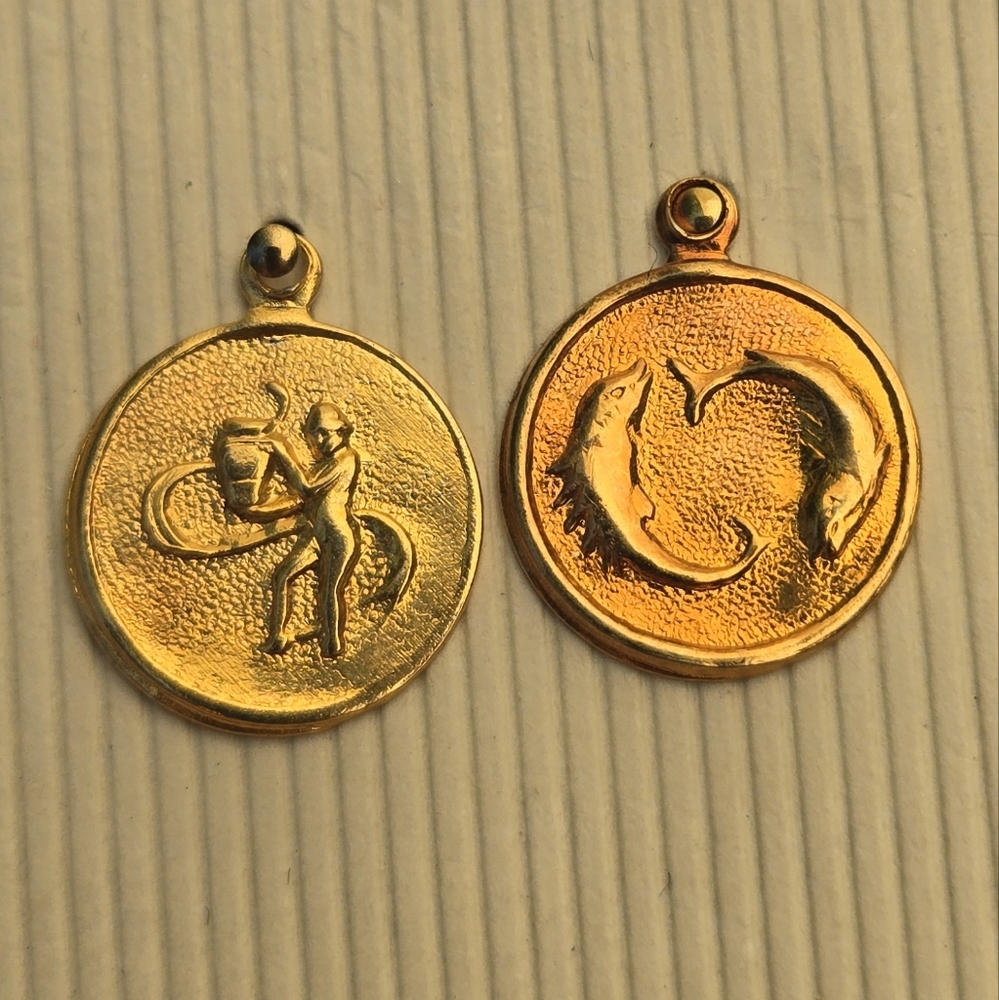 Gold Zodiac Pendant Necklace You Choose 1 - Picture 5 of 12